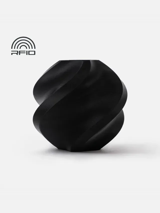 PLA Basic Bambu Lab 10101 Black, с катушкой