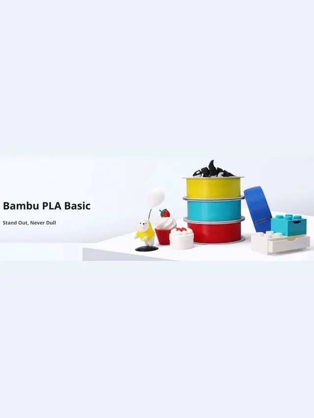 PLA Basic Bambu Lab 10101 Black, с катушкой