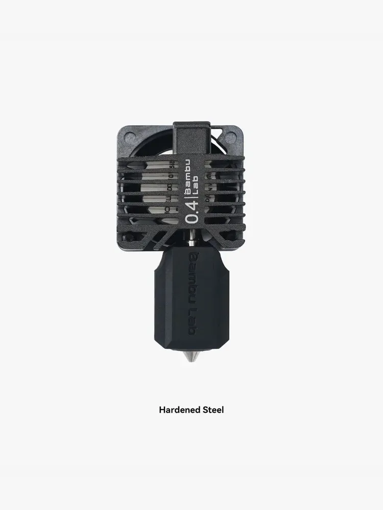 Bambu Lab Хотэнд в сборе с соплом Hardened Steel, ориг., FAH001, для 3д принтерa X1C, диаметр 0.4 мм.