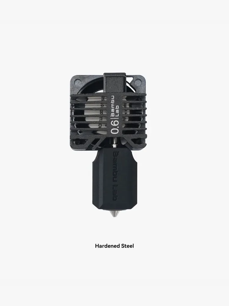 Bambu Lab Хотэнд в сборе с соплом Hardened Steel, ориг., FAH005, для 3д принтерa X1C, диаметр 0.6 мм.